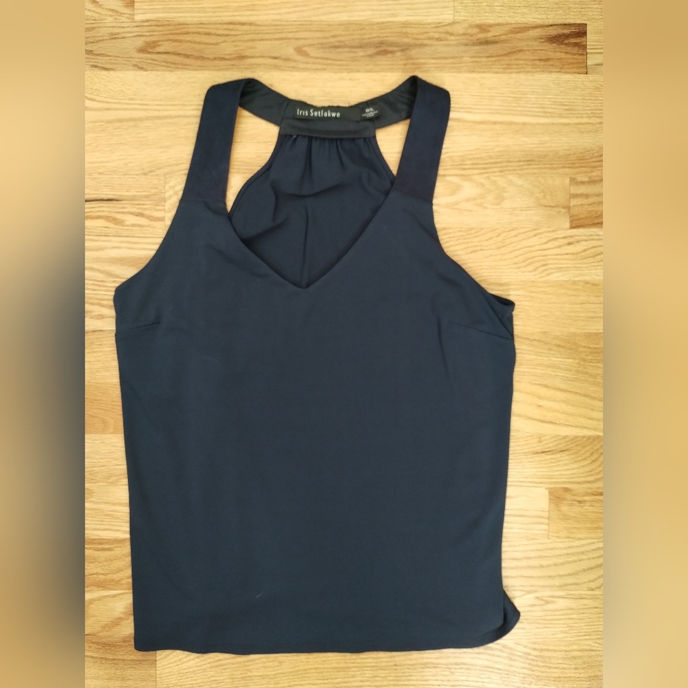 Iris Setlakwe Midnight Blue Sleeveless Top Large